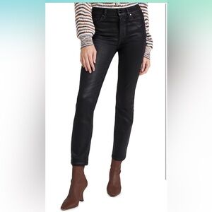 PAIGE Cindy Black Coated Denim